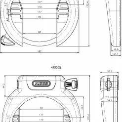 ABUS Rahmenschloss 4750 -E-Bike Zubehör Verkaufsladen abus rahmenschloss 4750 schluessel