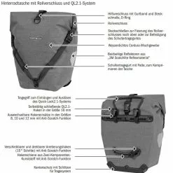 Ortlieb Back-Roller Urban Gepäckträgertaschen 28 Ortlieb Back-Roller Urban Gepäckträgertaschen -E-Bike Zubehör Verkaufsladen back roller urban klemmung oben