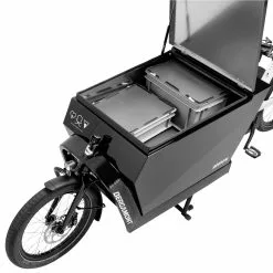 Bergamont LJ Aluminium Transportbox 5 Bergamont LJ Aluminium Transportbox -E-Bike Zubehör Verkaufsladen bergamont lj alloy box offen beladen