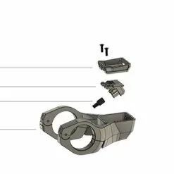 FIT E-Bike System FIT 2.0 Halter Universal Set 35 Mm Für Display -E-Bike Zubehör Verkaufsladen fit 2 0 halter universal set 35mm display skizze