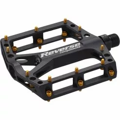 Reverse Components REVERSE Pedal Black ONE - Paar 12 Reverse Components REVERSE Pedal Black ONE - Paar -E-Bike Zubehör Verkaufsladen reverse pedal black one schwarz gold 1