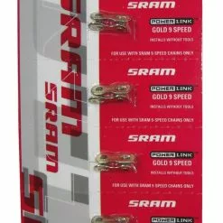 SRAM Kettenverschlussglied Power Link 9-fach Gold -E-Bike Zubehör Verkaufsladen sram kettenverschlussglied power link 9 fach gold 829190 3547